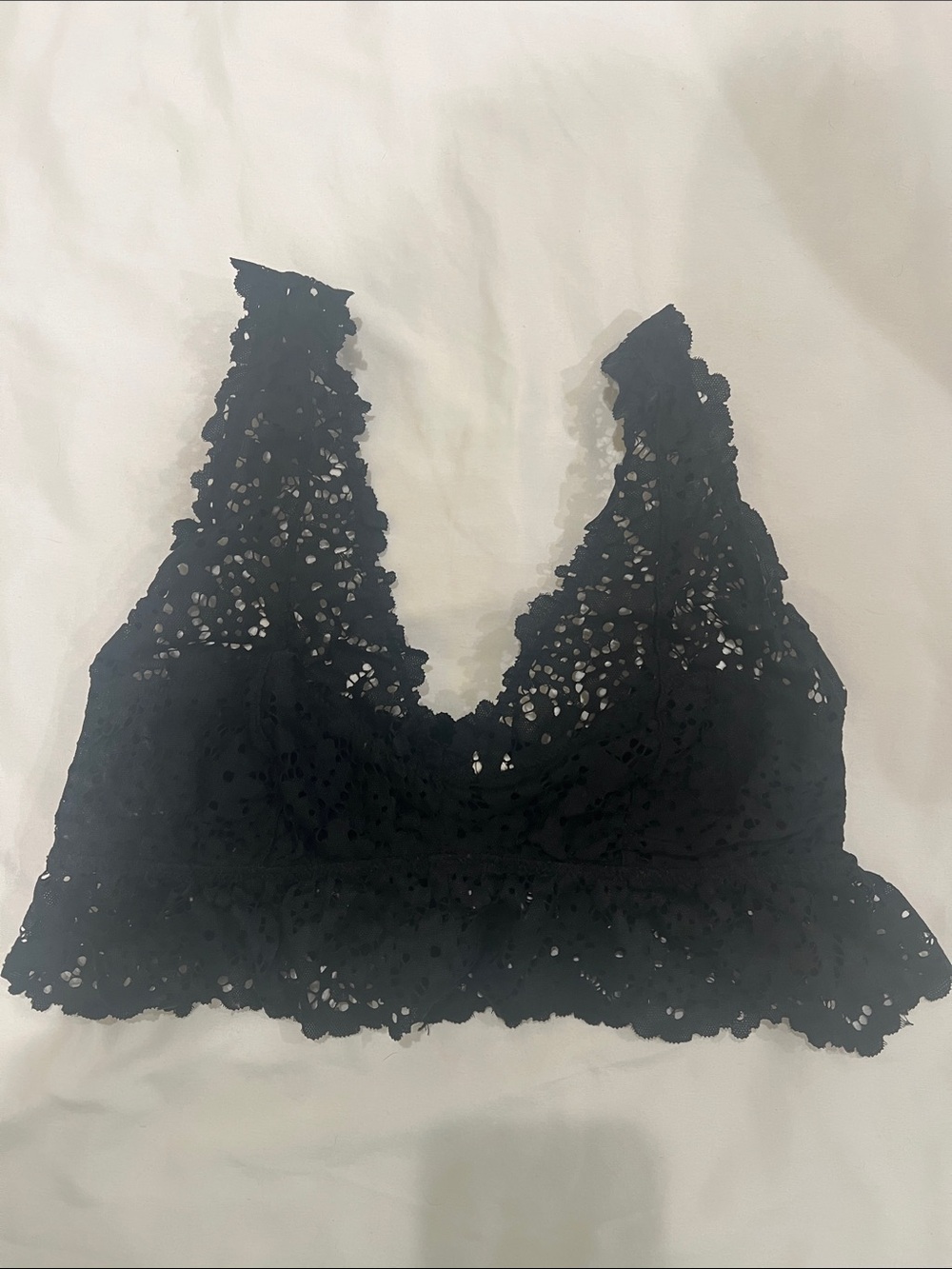 Jessica Simpson Black Lace Plunge Bralette